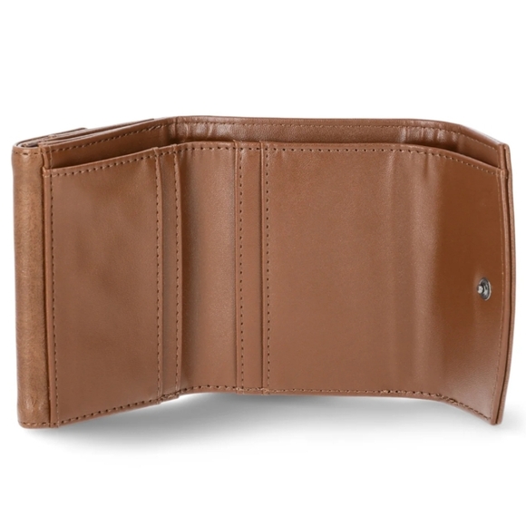 Brown Crossbody Bag with Cream Sherpa Pouch And Bom Bom Keychain Set Of 3 - Picture 5 of 17